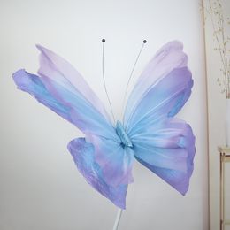 Grand papier froissé faux papillon décoration de mariage de photographie décorations de toile de fond pour guide de mise en page d'activité à domicile