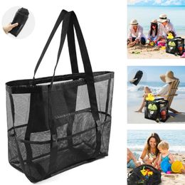 Largecapacity Mesh strandtas opvouwbare ritssluiting en ademende draagtas voor zwemreizen 240417