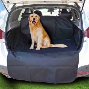 Cubierta de asiento trasero más grande 2 en 1 impermeable para coche SUV Hatchback, alfombrilla para maletero de perro mascota, forro de carga, Protector de bandeja de parachoques para maletero HKD230706