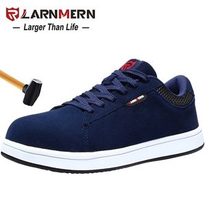 Larnmen Mens Work Steel Toe Construction Sneaker Lightweight Breathable Antismashing Safety Chaussures Y200915