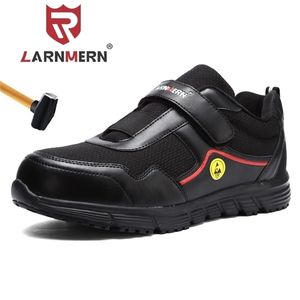 Larnmern Mens Work ESD Safety Shoes Steel Toe comfortabele antismashing niet -slip Reflecterende constructie Beschermende voet Y200915