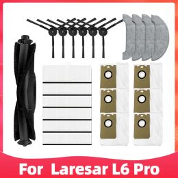 lasapparatuur para Laresar L6 Pro Robot Aspiradora Repuestos Cepillo Principal Cepillo Lateral Filtro Hepa Fregona Bolsa de Polvo