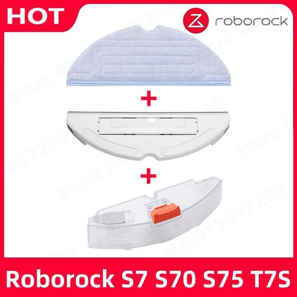 lasapparatuur Roborock S7 S70 S75 T7s réservoir d'eau à commande électrique pièces de rechange aspirateur plateau de réservoir d'eau avec accessoires en tissu de vadrouille