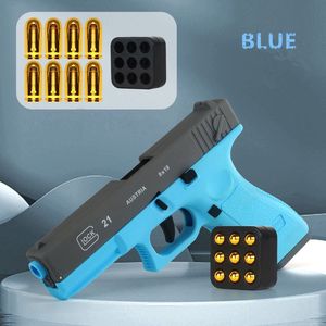 Pistola de juguete láser bláster con expulsión automática de conchas: accesorios modelo para juegos al aire libre para adultos niños