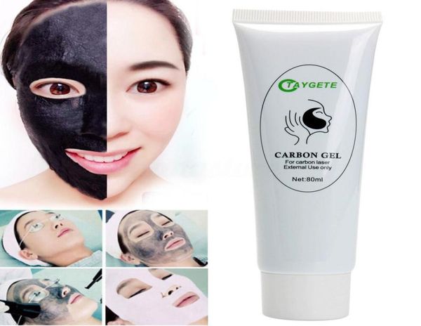 Laser Carbon Cream Black Doll Pores Nettoyer Nettoyage en profondeur Masque de boue Masque noir Repoval Gelling Gel Refjeunnation 80ML5880991