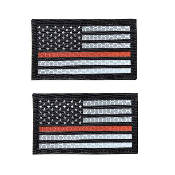 Laser nous coupe IR IR Réflexion Tactical Badge Reflective Sticker Badge Stars et Stripes Patches militaires pour les vêtements Magic Patch