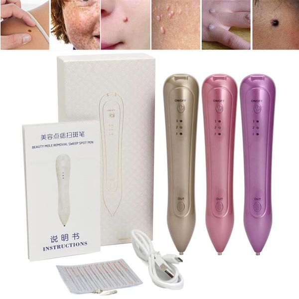 Lápiz eliminador de manchas oscuras con láser, máquina de eliminación de lunares y pecas para la cara, etiqueta de verruga, tatuaje, salón de belleza portátil para el hogar, 3 colores