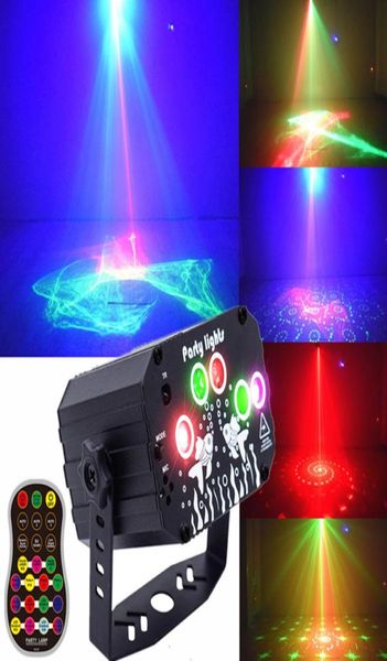 Laser Disco éclairage fête DJ avec télécommande lumières de scène Portable son activé boule LED lampe de projecteur intérieur Outdo8596608