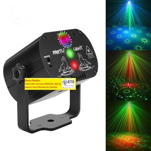 Lumières Disco Laser 60 motifs colorés DJ LED lumières de scène USB Rechargeable fête anniversaire projecteur de lumière Laser LL