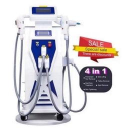 Épilation au laser 4 en 1 OPT IPL Laser Hair Remover Machine Nd Yag Tattoo enlever la pigmentation de la peau foncée Équipement de salon