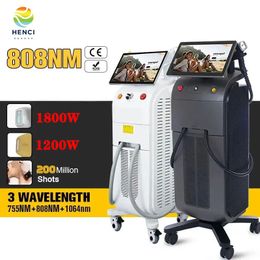 Laser ontharing machine 3 golflengte 808nm 755nm 1064nm met 4000 watt huidverjonging 3 keer haar voor altijd verwijderen