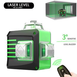 Laserniveau Mini 12/16 Lijnen 3D/4D Zelfnivellering 360 Horizontaal en verticaal Cross Super krachtige groene draagbare laser