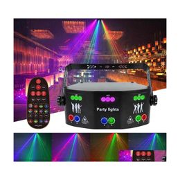 Laserverlichting 15Eye Lase Lighting RGB Disco Lamp DMX afstandsbediening Stage Strobe Light DJ LED Laser Halloween Christmas Bar Party P OT3ZJ