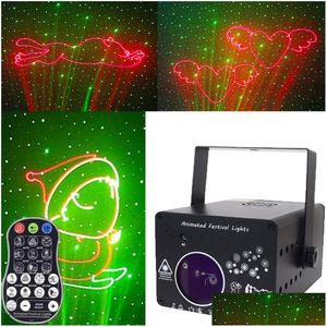 Éclairage laser LED 3D DMX 512 Stage Colorf Projecteur Ligne Animation Lampe de projection Bar Famille Ktv Flash Beam Équipement de musique Danse Dr DH13H