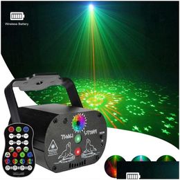 Laserverlichting Led Laser Podiumprojector Rgb Spraakbesturing Muziek Discolicht Familie Verjaardagsfeestje Beam Geluidsgeactiveerde Flash Dj Lamp Dhlrb