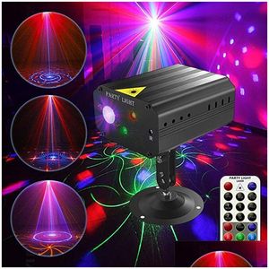 Éclairage laser Party Dj Disco Lights Flash Stage Light Sound Control Projecteur avec télécommandes adapté à l'anniversaire Ktv Courtyar Dhis0