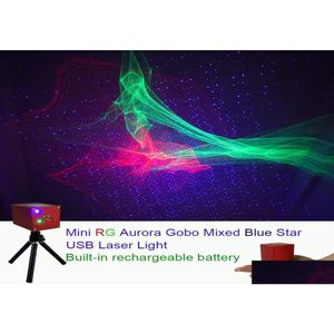 Laser Lighting ShareLife Portable RG Hypnotic Aurora Blue Star Projecteur Batterie Light Trépied USB DJ Party Outdoor Gig Drop Drop Dhvys
