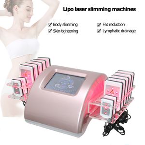 Láser lipólisis cuerpo adelgazante fresa lipo diodo celulitis lipolaser liposucción máquinas de pérdida de peso 14 almohadillas