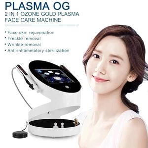 Lasermachine 2 in 1 ozon Gold Plasma Lift Therapy Facial Best Beauty Salon Gebruik plasma r-f sproeten huid Verjonging plasma pen naald