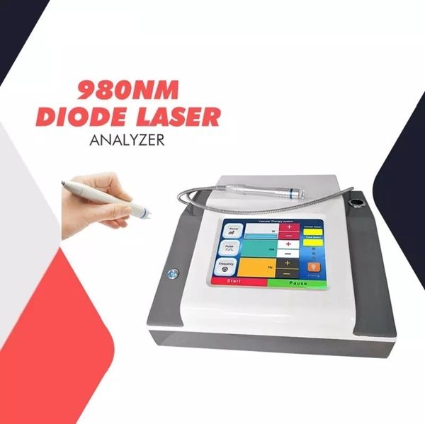 Máquina láser 5 pantalla táctil de tamaño de punto 980nm láser de diodo eliminación vascular vasos sanguíneos máquinas de eliminación de arañas vasculares