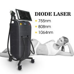 Machine Laser grande puissance 800W Triple vague 1064Nm 3 longueurs d'onde 808Nm Diode Laser Instrument d'épilation permanente indolore