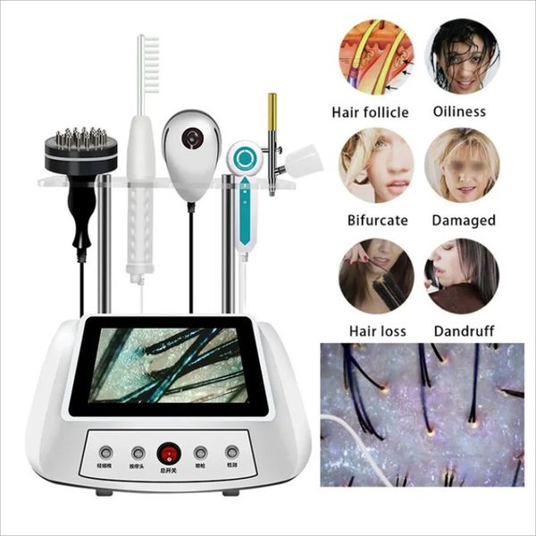 Détection de machine laser Hair Growth Machine Hairs Reprowth Nano Spray 5 in 1 Loss Machine