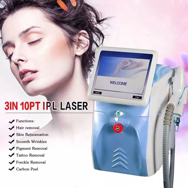 Máquina láser multifunción 2 en 1 E-light IPL OPT ND YAG Depilación láser Máquina de eliminación de tatuajes Rejuvenecimiento de la piel en venta Salón