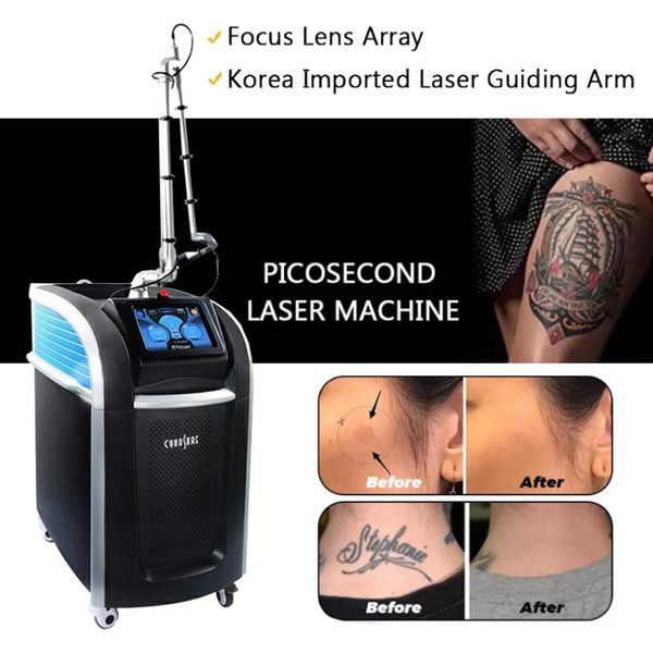 Machine laser picoseconde machine d'élimination des taches de rousseur Pico Laser Tattoo Remover utilisation de salon équipement de beauté manuel d'utilisation approuvé