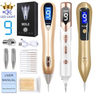 Laser Mole Removal Pen Wart Plasma Remover Outil Beauté Soins de la peau Maïs Taches de rousseur Tag Nevus Dark Age Sweep Spot Tattoo Electric Set 220812