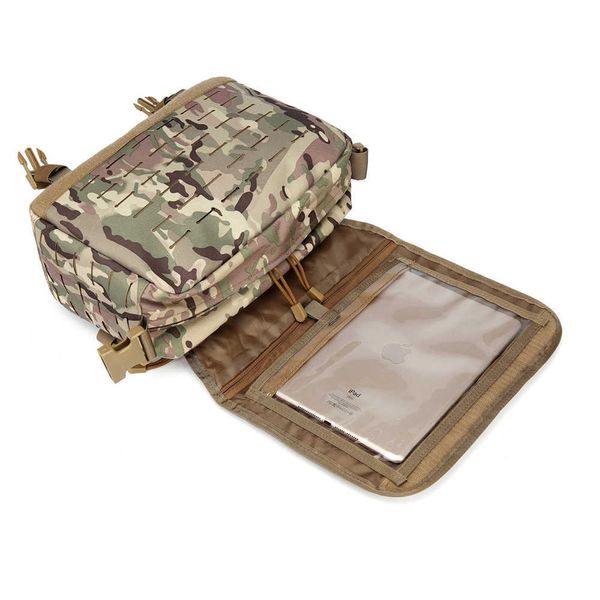 Láser Molle Militar Bolsa para computadora portátil Bolsas tácticas Mochila para computadora Messenger Fanny Belt Shouder Camping Paquete de deportes al aire libre XA92A Y0721