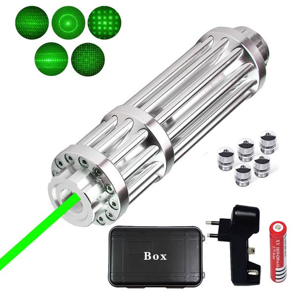 Pointeur laser chasse G017R017 haute puissance 532nm vert rouge bleu pointeur laser stylo lampe de poche ligne continue 5000 mètres chargeur batterie Caps 230823