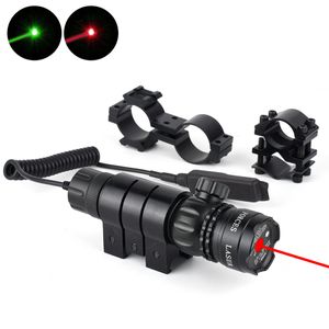 Laser Pointer Tactique chasse vert Laser point vue réglable 532nm rouge pointeur Laser fusil portée du pistolet Rail baril pressostat montage 230823