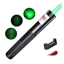 Laseraanwijzers 303 Green Pen 532NM Verstelbare Focus Batterij en Charger EU US VC081 0,5W SYSR DROP DRAP DELTERENDE ELEKTRONICA GADGETS DHBV0