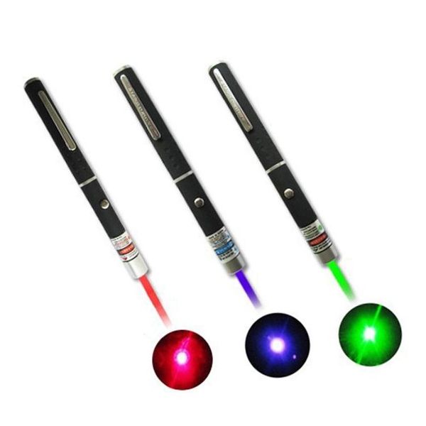 Punteros láser Gran potencia Luz Elegante 650 Nm Rojo Azul Verde Puntero Pluma Lazer Beam 1 Mw Alta potencia Entrega de caída Electrónica Gadgets Otuix