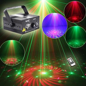 Laser projector Stage Light Sounds Sense Suny RG 3 Lens 40 Patronen Rode en Groene Disco DJ Party Laser Lights met Remote