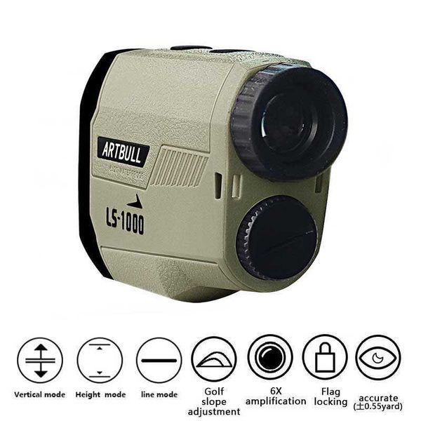 Télémètre laser pour la chasse Télémètre de golf 1000M 650M avec goupille de pente Flag-Lock Télémètre laser Jumelles télémètre 210719