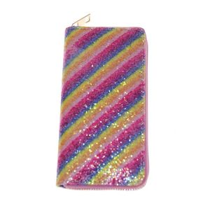 Paillettes laser dégradé couleur PU long portefeuille Mme arc-en-ciel sac à main sac à main 50pcs par UPS