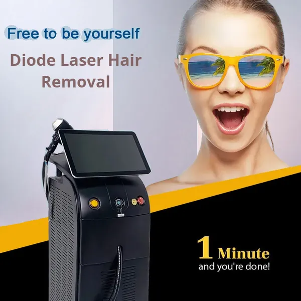 Pile laser avec système de refroidissement TEC puissant 808nm 755nm 1064nm Diode Laser Permanent Hair Removal Machine