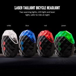 Laser Achterlichten Mountainbike Fietsverlichting Sterren Parallel Lijn Waarschuwing LED-verlichting Fietsapparatuur TXTB1