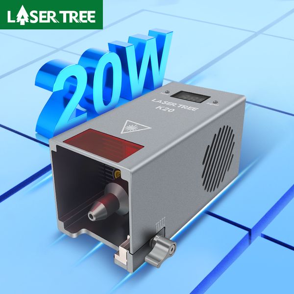 Tête laser de puissance optique haute puissance à haute puissance 20W avec un module de lumière bleu TTL Assist TTL pour outil de gravure de coupe de bricolage laser