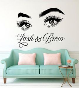 Lash Brow muursticker wimperverlenging schoonheidssalon decoratie make-up kamer muurstickers kunst cosmetische kunst poster LL300 2012014671853