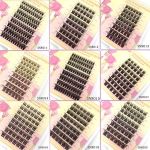 Grappes de cils 8-16mm Grappe Différents Styles Cils Cils DIY Extensions de Cils Cils Individuels Bande Mince Doux