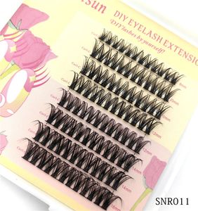 Grappes de cils DIY Extensions de cils 8-16mm Cluster Lashes Wispy False Eyelashes Extensions de cils individuels