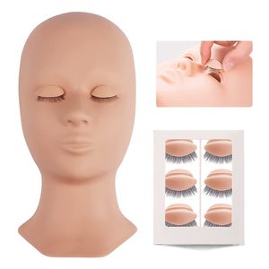 Lash Mannequin Extension Training Kit Remplacement des paupières Silicone Makeup Modèle Practice des cils Outils de tête 220616