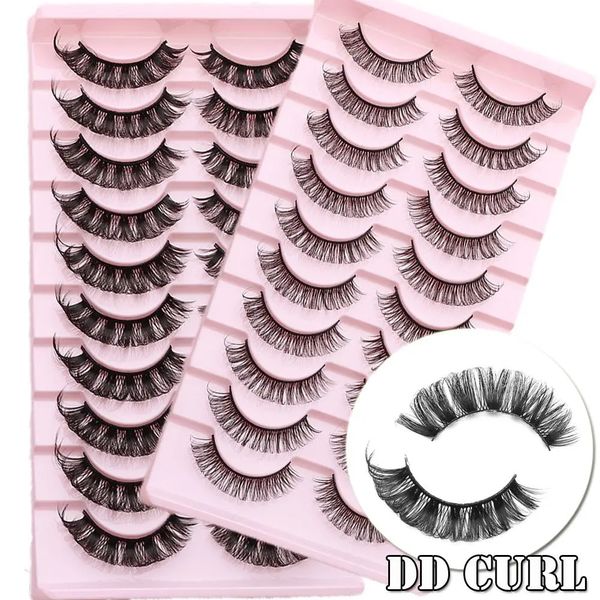 Lashes dd curl 1023mm volumes russes faux cils 3d vison réutilisable duvet des cils extensions 240420