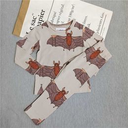 Lashojas BAT CAMISETA de manga larga y leggings para niños niños niñas otoño invierno 211130