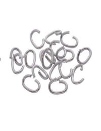 Lasperal 100pcs en acier inoxydable à anneau ouvert ovale saut renversé anneaux de bijoux de bricolage accessoires de bricolage fabriqué à la main fabrication 9030288