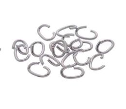 LASPERAL 100 Uds. Anillo abierto de acero inoxidable anillos de salto ovalados derramados accesorios de joyería DIY fabricación artesanal hecha a mano 8901438
