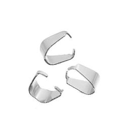 LASPERAL 100pcs Color de plata de acero inoxidable Pinch Pell Basqueros Fit Charms Diy Jewelry Accesorios 66x49mm6819799