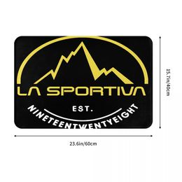 Lasportiva Nero La Sportiva Montagna Tapis, Polyester Floor Mats Modern Anti-Slip Home Decor Birthday Gifts Mats personnalisable